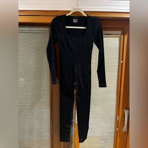 Black ribbed  unitard onesie. - size small NWOT